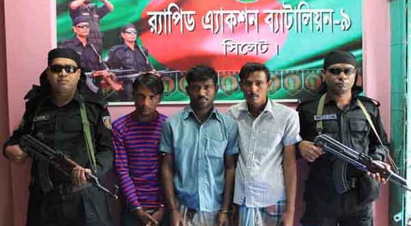 সিলেটে স্বর্ণের বার নিয়ে প্রতারণার আটক ৩