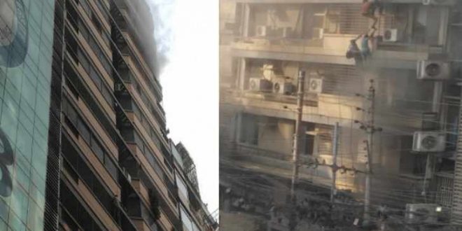 ১৯ তলা থেকে আগুনের ভয়ে লাফিয়ে নামলেন নারী-পুরুষ