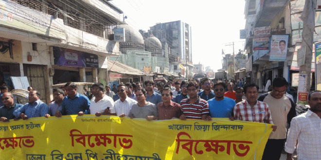 নীলফামারীতে জেলা বিএনপির বিক্ষোভ সমাবেশ