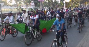 শেরপুর মুক্ত দিবসে বর্ণাঢ্য সাইকেল র‌্যালি